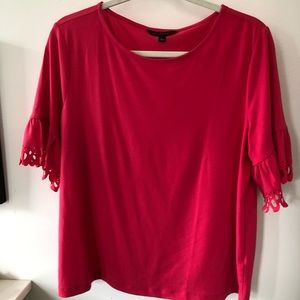 Banana republic red jersey top size large